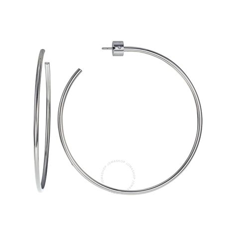 michael kors silver hoop earrings.